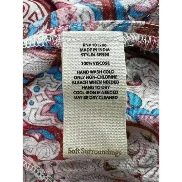 Soft Surroundings Kara Maxi Dress Size 3X Short Sleeve Paisley Tiered Skirt NWT - Picture 11 of 11